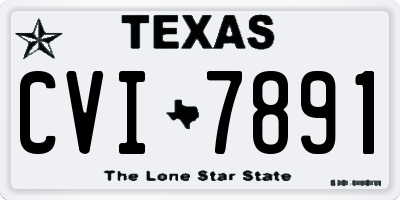 TX license plate CVI7891