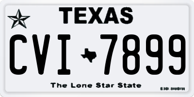TX license plate CVI7899