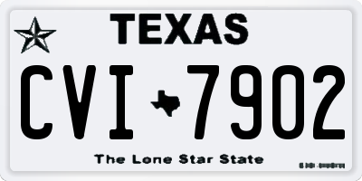 TX license plate CVI7902