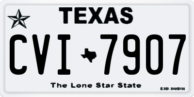 TX license plate CVI7907