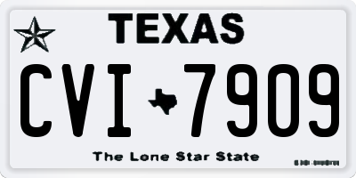 TX license plate CVI7909