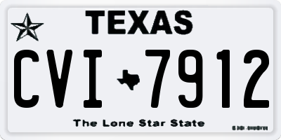 TX license plate CVI7912