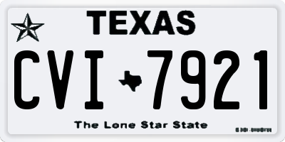 TX license plate CVI7921