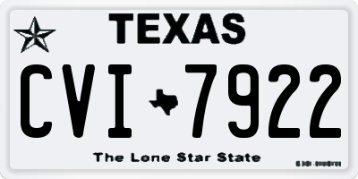 TX license plate CVI7922
