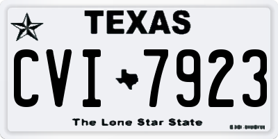 TX license plate CVI7923