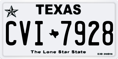 TX license plate CVI7928