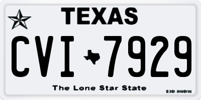 TX license plate CVI7929