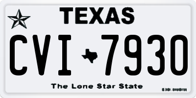 TX license plate CVI7930