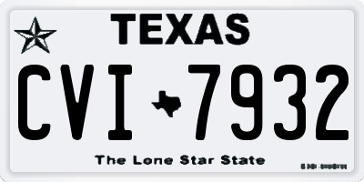 TX license plate CVI7932