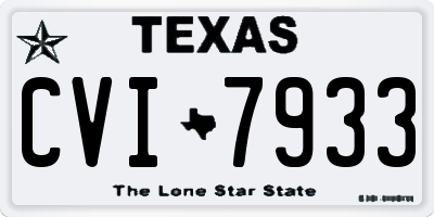 TX license plate CVI7933