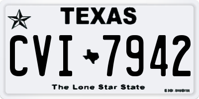 TX license plate CVI7942