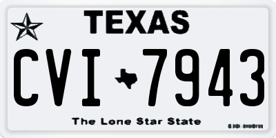 TX license plate CVI7943