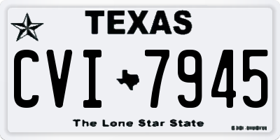 TX license plate CVI7945