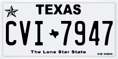 TX license plate CVI7947