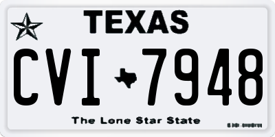 TX license plate CVI7948