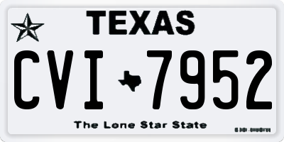 TX license plate CVI7952