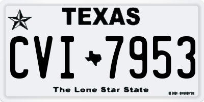 TX license plate CVI7953
