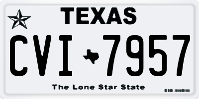 TX license plate CVI7957