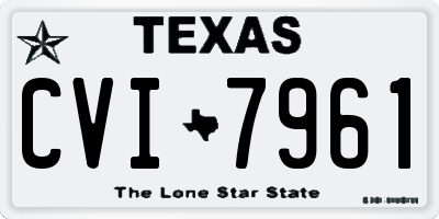 TX license plate CVI7961