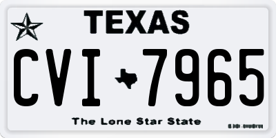TX license plate CVI7965