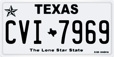 TX license plate CVI7969