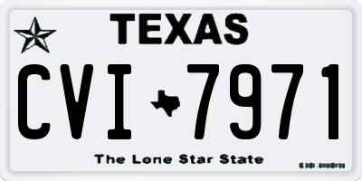 TX license plate CVI7971