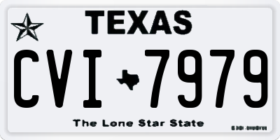 TX license plate CVI7979