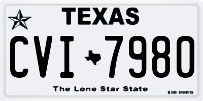 TX license plate CVI7980