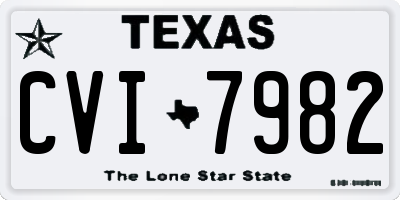 TX license plate CVI7982