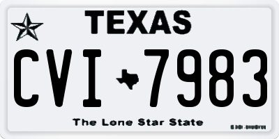 TX license plate CVI7983