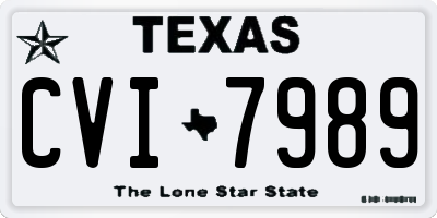 TX license plate CVI7989