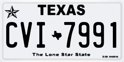 TX license plate CVI7991