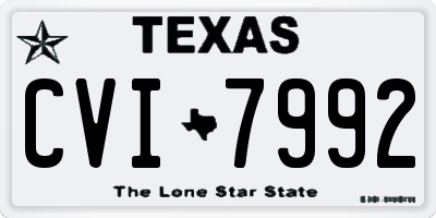 TX license plate CVI7992
