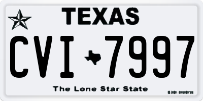 TX license plate CVI7997