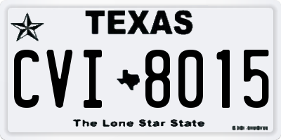 TX license plate CVI8015
