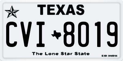 TX license plate CVI8019