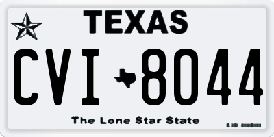 TX license plate CVI8044
