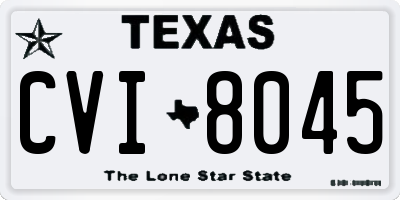 TX license plate CVI8045