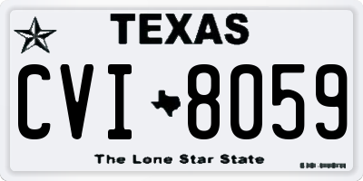 TX license plate CVI8059