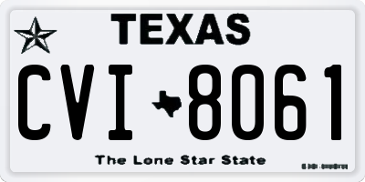 TX license plate CVI8061