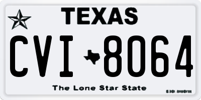 TX license plate CVI8064