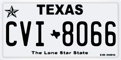 TX license plate CVI8066