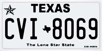 TX license plate CVI8069