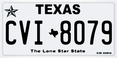 TX license plate CVI8079