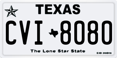 TX license plate CVI8080