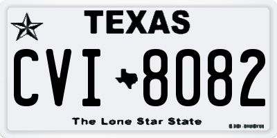 TX license plate CVI8082