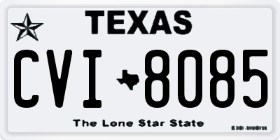 TX license plate CVI8085
