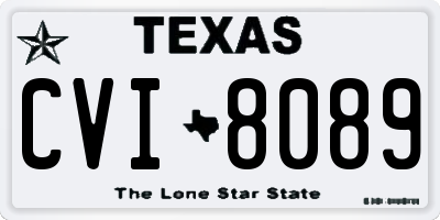 TX license plate CVI8089