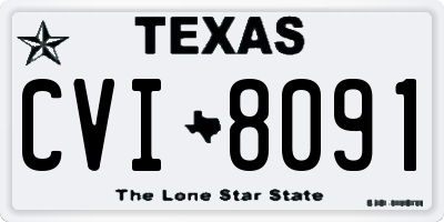 TX license plate CVI8091