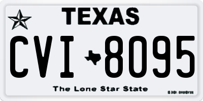 TX license plate CVI8095